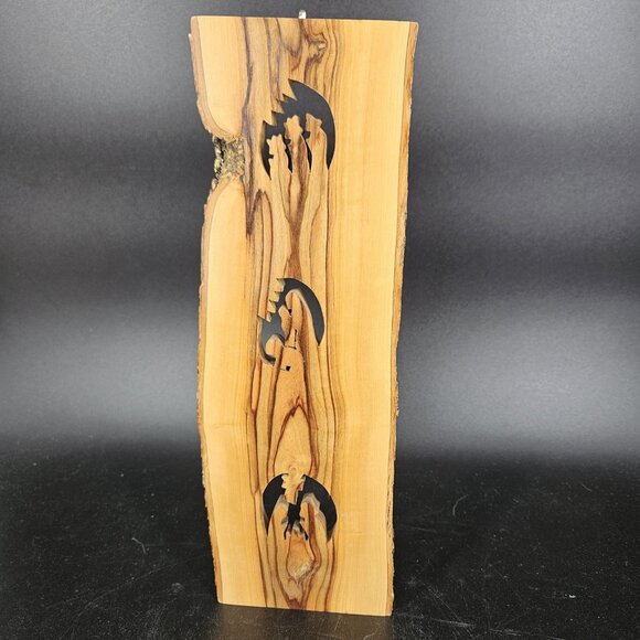 Olive Wood Nativity Scene Wall Art Hand Carved Bethlehem Signed 3 Panel 12" Tall - Picture 9 of 14